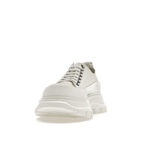 Кроссы Alexander McQueen Tread Slick Low Lace Up Graffiti White Silver (W) - женская сетка размеров