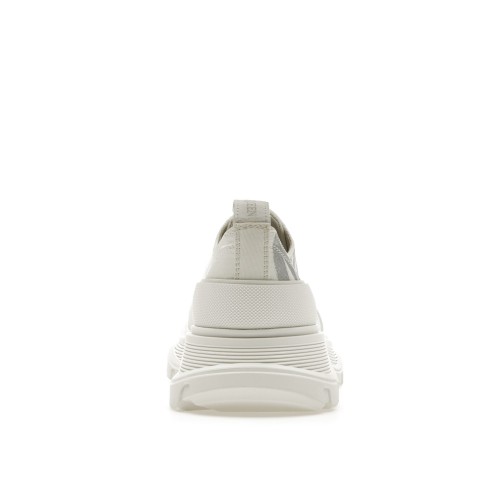 Кроссы Alexander McQueen Tread Slick Low Lace Up Graffiti White Silver (W) - женская сетка размеров