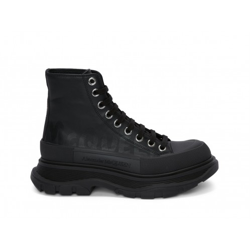 Кроссы Alexander McQueen Tread Slick Boot Graffiti Black Black (W) - женская сетка размеров