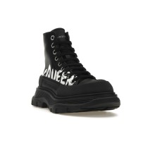 Женские кроссовки Alexander McQueen Tread Slick Boot Polyfaille Graffiti Black White (W)