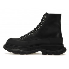 Женские кроссовки Alexander McQueen Tread Slick Boot Polyfaille Graffiti Black White (W)