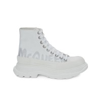 Женские Alexander McQueen Tread Slick Boot Graffiti White Silver (W)