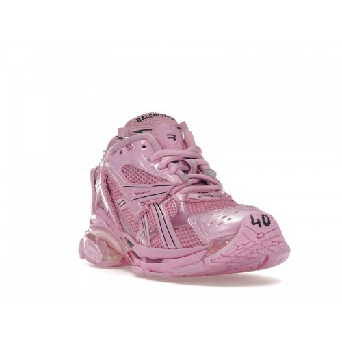 Кроссы Balenciaga Runner Pink (W) - женская сетка размеров
