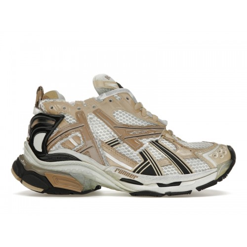 Кроссы Balenciaga Runner Beige (W) - женская сетка размеров