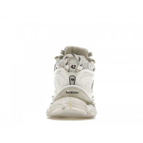 Кроссы Balenciaga Runner Leather Free White - мужская сетка размеров