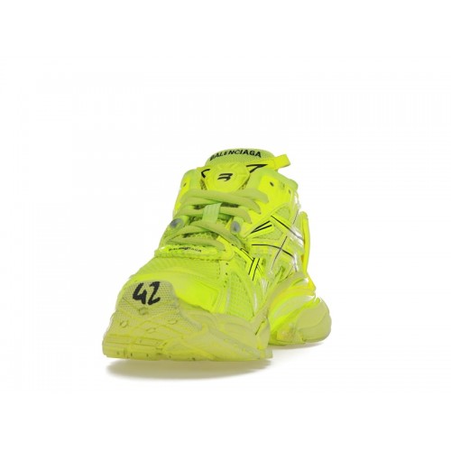 Кроссы Balenciaga Runner Fluorescent Yellow - мужская сетка размеров
