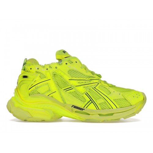Кроссы Balenciaga Runner Fluorescent Yellow - мужская сетка размеров