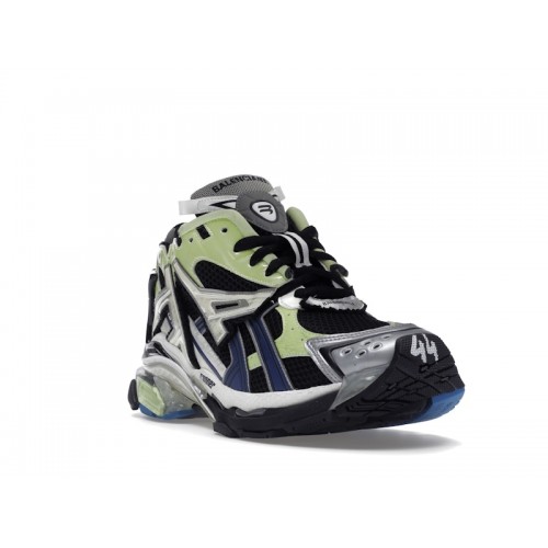 Кроссы Balenciaga Runner Green Blue Black Grey - мужская сетка размеров