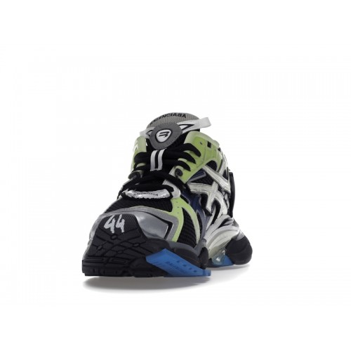 Кроссы Balenciaga Runner Green Blue Black Grey - мужская сетка размеров