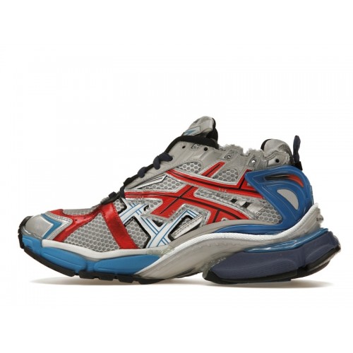 Кроссы Balenciaga Runner Grey Blue Red Black - мужская сетка размеров