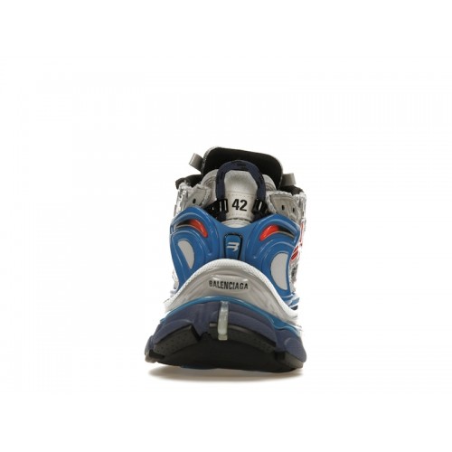Кроссы Balenciaga Runner Grey Blue Red Black - мужская сетка размеров