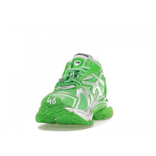 Кроссы Balenciaga Runner Fluo Green - мужская сетка размеров