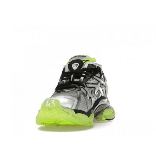 Кроссы Balenciaga Runner White Neon Yellow - мужская сетка размеров