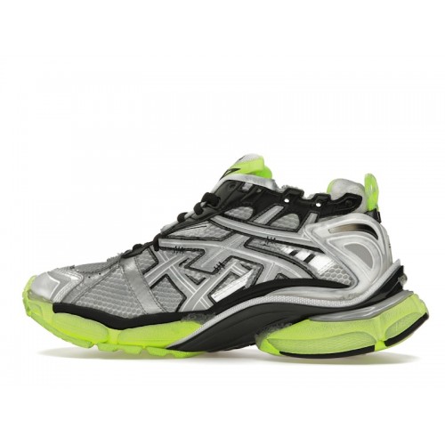 Кроссы Balenciaga Runner White Neon Yellow - мужская сетка размеров
