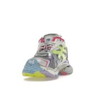 Кроссовки Balenciaga Runner Leather Free Grey Light Purple Neon Yellow White