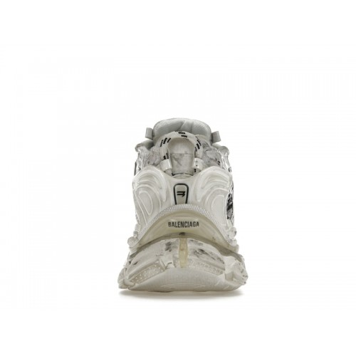 Кроссы Balenciaga Runner Graffiti White - мужская сетка размеров