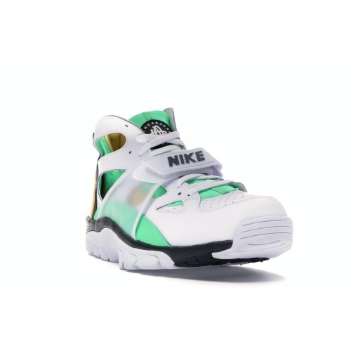 Кроссы Nike Air Trainer Huarache White Topaz Gold Electro Green - мужская сетка размеров