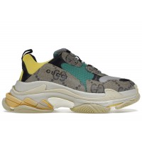 Gucci x Balenciaga The Hacker Project Triple S Beige Green Yellow