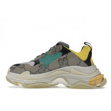Gucci x Balenciaga The Hacker Project Triple S Beige Green Yellow