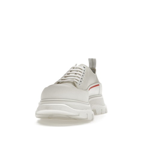 Кроссы Alexander McQueen Tread Slick Low Lace Up Graffiti White White Blue - мужская сетка размеров