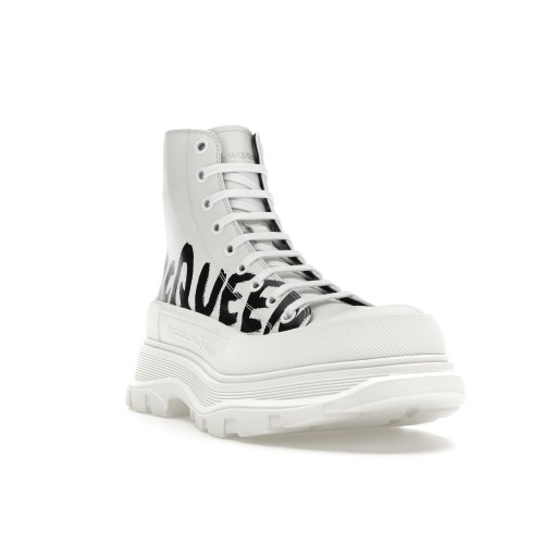 Кроссы Alexander McQueen Tread Slick Boot Graffiti Optic White - мужская сетка размеров