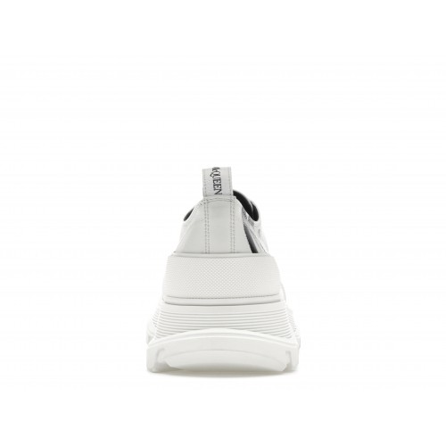 Кроссы Alexander McQueen Tread Slick Low Lace Up Leather Graffiti White Black White - мужская сетка размеров