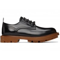 Alexander McQueen Shiny Derby Oxfords Black Brown