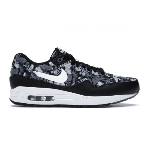 Кроссы Nike Air Max 1 Black Floral - мужская сетка размеров