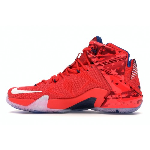 Кроссы Nike LeBron 12 Independence Day - мужская сетка размеров