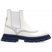 Женские Alexander McQueen Wander Chelsea Boot White Navy (W)