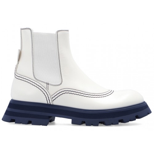 Alexander McQueen Wander Chelsea Boot White Navy (W) - женская сетка размеров
