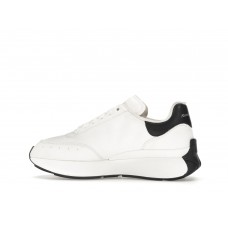 Женские кроссовки Alexander McQueen Sprint Runner White Black (W)