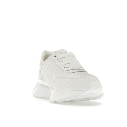 Кроссы Alexander McQueen Sprint Runner White White (W) - женская сетка размеров