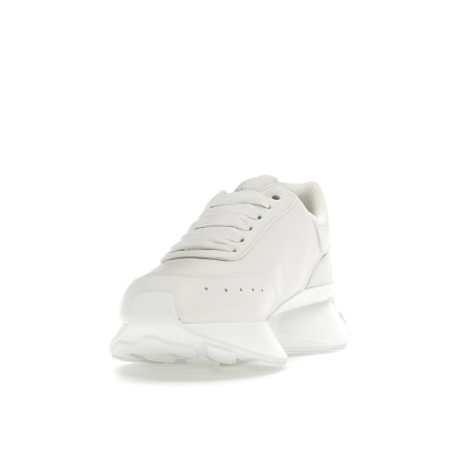 Кроссы Alexander McQueen Sprint Runner White White (W) - женская сетка размеров