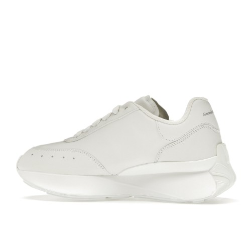 Кроссы Alexander McQueen Sprint Runner White White (W) - женская сетка размеров