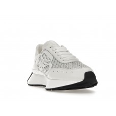 Женские кроссовки Alexander McQueen Sprint Runner White Glitter (W)