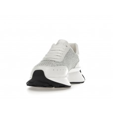 Женские кроссовки Alexander McQueen Sprint Runner White Glitter (W)