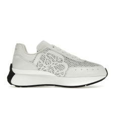 Женские Alexander McQueen Sprint Runner White Glitter (W)