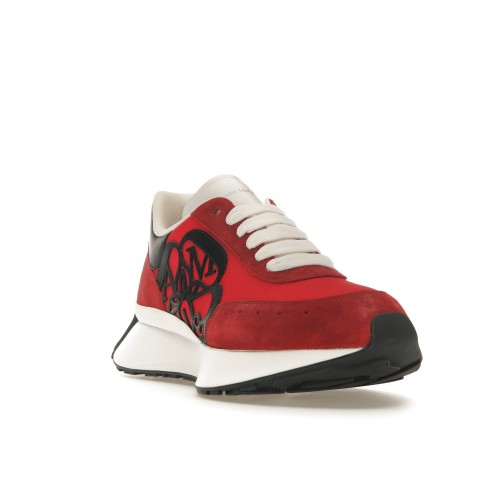 Кроссы Alexander McQueen Sprint Runner Lust Red - мужская сетка размеров