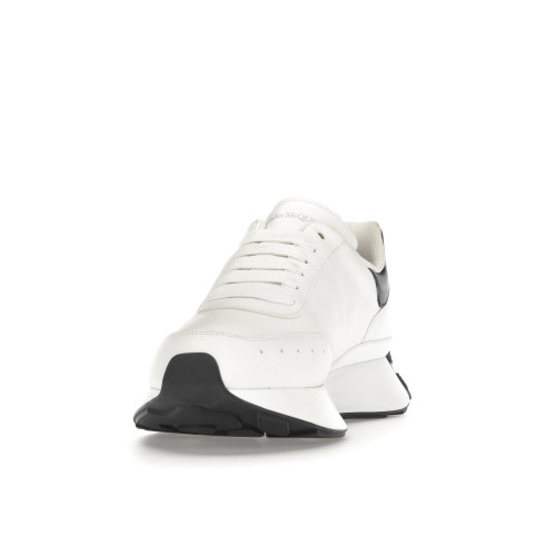 Кроссы Alexander McQueen Sprint Runner White Black - мужская сетка размеров
