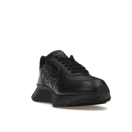 Кроссы Alexander McQueen Sprint Runner Black Sealed Logo - мужская сетка размеров