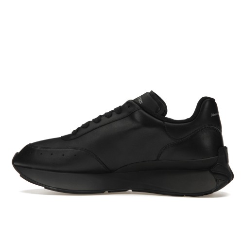 Кроссы Alexander McQueen Sprint Runner Black Sealed Logo - мужская сетка размеров