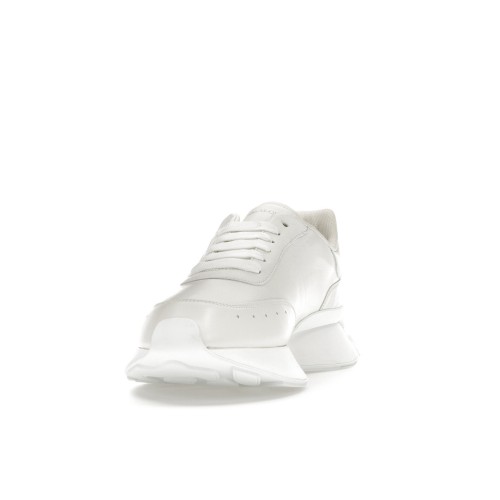 Кроссы Alexander McQueen Sprint Runner Triple White - мужская сетка размеров