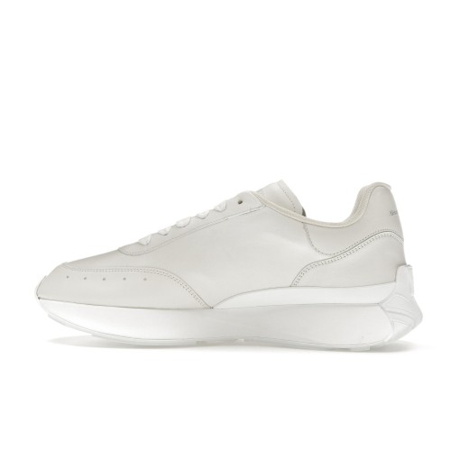 Кроссы Alexander McQueen Sprint Runner Triple White - мужская сетка размеров