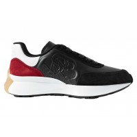 Кроссовки Alexander McQueen Sprint Runner Black White Red