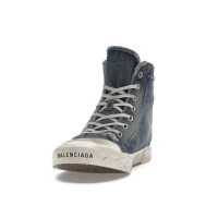 Balenciaga Paris High Top Blue Destroyed Denim