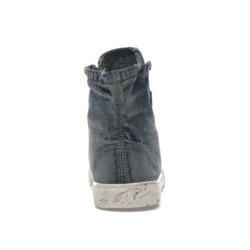 Balenciaga Paris High Top Blue Destroyed Denim - мужская сетка размеров