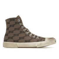 Balenciaga Paris High Top BB Monogram Dark Beige Brown