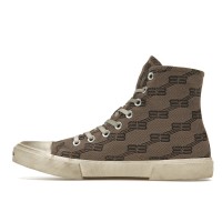 Balenciaga Paris High Top BB Monogram Dark Beige Brown