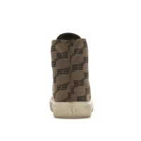 Balenciaga Paris High Top BB Monogram Dark Beige Brown